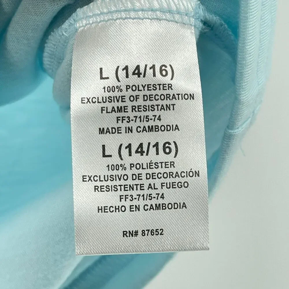 Lucky Brand Boys Pajama Top, Flame Resistant Graphic Sleep Shirt, Size L 14/16